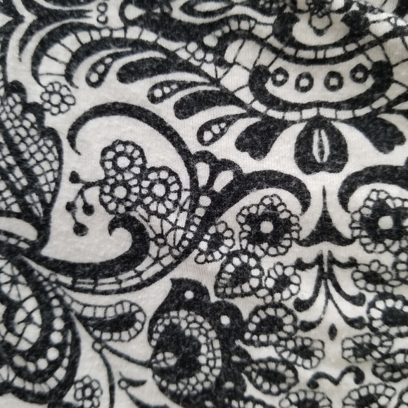 Soma Black and White Paisley Printed Sleep Romper Size S - Picture 3 of 12